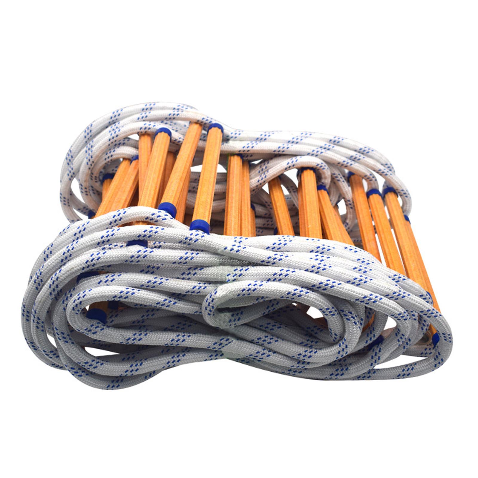 Magideal - Escalera De Escape De Incendios De Emergencia De 5 Ganchos Para Y Adultos Escalera De Escape De Cuerda De Seguridad Portátil Y Reutilizabl