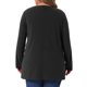 thumbnail image 3 of Agnes Orinda Conjuntos de Halloween Camisetas de Mujer Tallas Grandes Costuras Expuestas Abertura Lateral Dobladillo Alto Bajo Blusas Cuello Redondo Manga Larga Camiseta Casual 4X Negro, 3 of 6