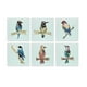 thumbnail image 1 of Set x 6 Posavasos vidrio templado Pájaros, 1 of 1