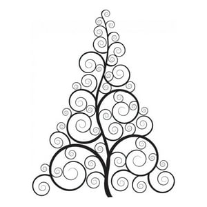 Rienda Libre Graphics - Decomural Swirl Christmas Tree Ws-34411