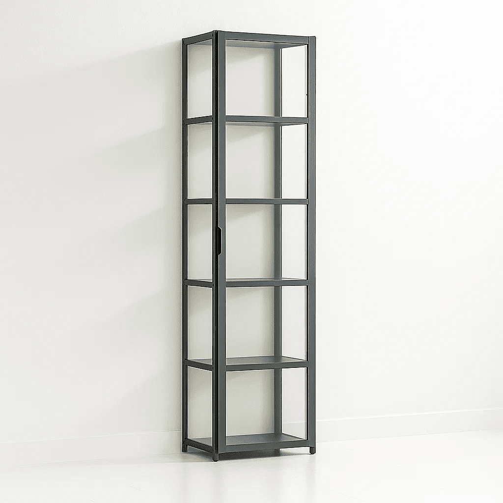 Klik Muebles - Vitrina Bambooline Estrecha Con Puertas Acrílicas 5 Niveles