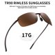 thumbnail image 3 of Gafas de sol deportivas JIM HALO TR90 con montura sin montura para hombre y mujer, 3 of 9