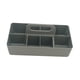 thumbnail image 3 of Caja portátil con mango de guardado versátil Artesanías de limpieza de espacio dividido Bin para la sala de estar para adultos en casa Sala de estar Gris, 3 of 5