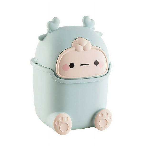 1pc Desktop Trash Cans Mini Rubbish Bin Countertop Garbage Litter Organizer Wastebasket With Lid Makeup Brush Holder For Home Car Office Dorm