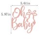 thumbnail image 2 of Adorno para pastel Dxsdgetue Oro rosado “Oh Baby” 14 × 15 cm, 2 of 8