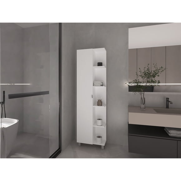 Estante Organizador De Baño Bath 1 Puerta Blanco