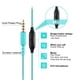 thumbnail image 3 of Auriculares deportivos para correr, microcableados, intraurales, azules, 3 of 7