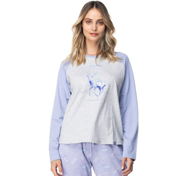 Pijama Largo Algodón Mujer Invierno Harry Potter C1