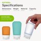 thumbnail image 5 of Botella humangear GoToob+ Pack de 3 unidades 100 ml Burdeos/Naranja, 5 of 7