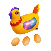 Magideal - Juguete Eléctrico Para Poner Huevos, Pollo, Muñeca Eléctrica, Juguetes Parlantes Para Caminar, Pollo Eléctrico Portátil, Juguetes Para Niños Pequeños