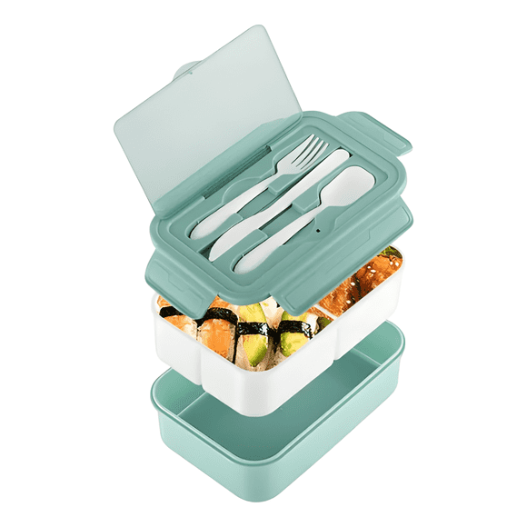 Contenedor bento box fiambrera 1400 ml microondas