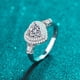 thumbnail image 3 of Anillos de Corazón para Mujer, Anillos de Compromiso y Boda de Plata Esterlina 925, Anillo de Diamante de Moissanita 1 Uds Color D VVS1 para Aniversario y Promesa con Certificado, 3 of 8