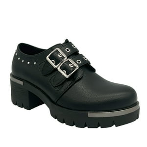 Danicolle Calzado - Botin Para Mujer Color Negro, Doble Correa, Bajo El Tobillo