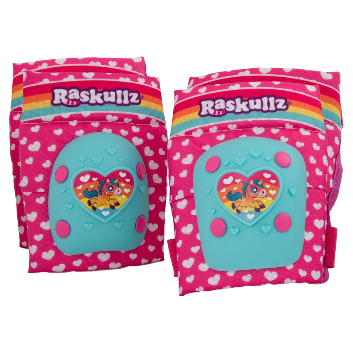 Set Rodilleras Y Coderas Raskullz Unicornio Rainbow Corn Niños