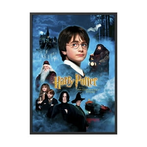 Creango - Cuadro Poster Enmarcado Harry Potter Piedra Filosofal Portada Decorativo