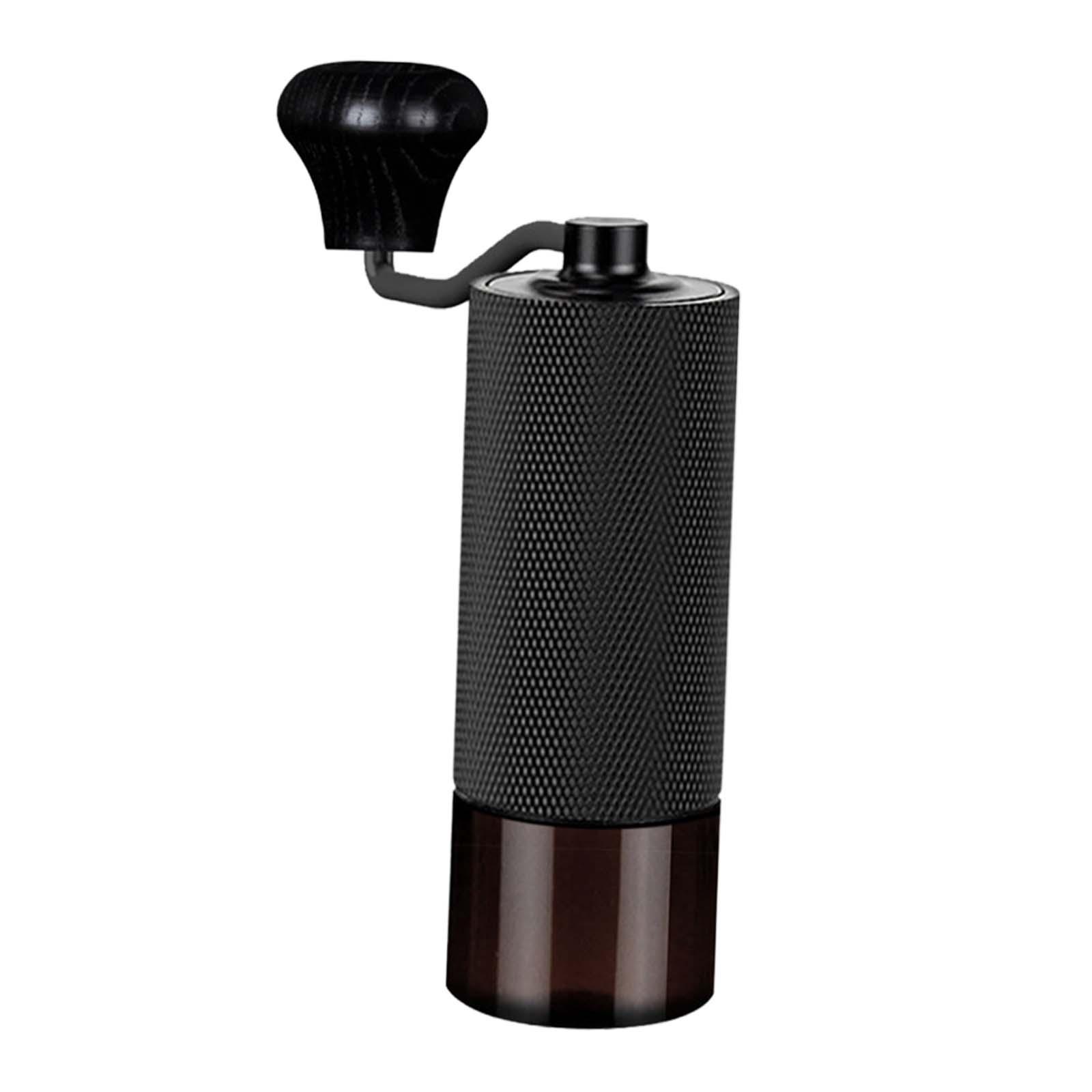 Magideal - Molinillo De Café Molino De Rebabas De Acero Inoxidable Molino De Rebabas Cónico Núcleo De Acero Inoxidable Molino De Café Manual Pequeño Para Picnic Negro