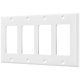 thumbnail image 4 of Placa de pared ENERLITES de 4 contactos blanca 11,4 cm x 20,8 cm, 4 of 8