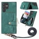 thumbnail image 1 of Funda Tipo Cartera con Correa Cruzada para Samsung Galaxy S23 Ultra Protección Contra Golpes Verde, 1 of 5