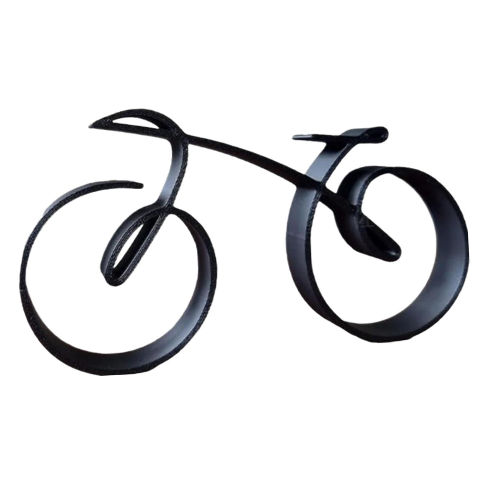 Bothyi - Escultura De Bicicleta Colecciones De Metal Negro Para Amantes De La Bicicleta Mini Decoración De Habitación