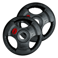 Linea Sport - Par De Discos Olímpico De 7.5 Kg C/U Total 15Kg Engomado Con Agarre