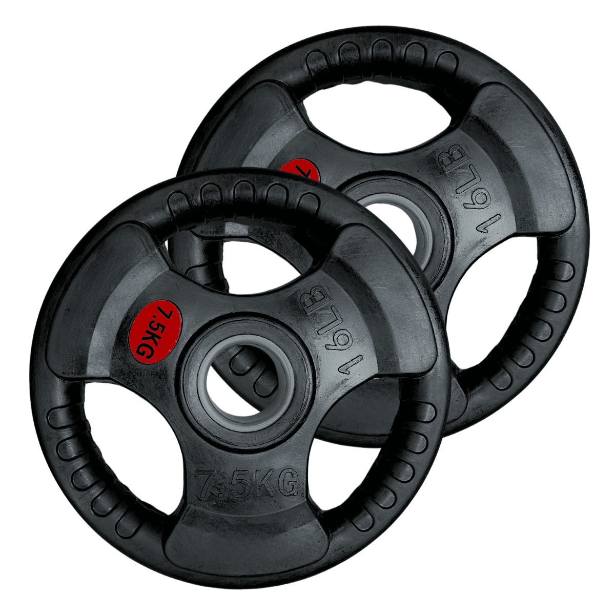 Linea Sport - Par De Discos Olímpico De 7.5 Kg C/u Total 15kg Engomado Con Agarre