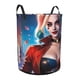 thumbnail image 2 of Harley Quinn Cesta de lavandería de gran capacidad redonda con asa, bolsa para ropa sucia plegable, almacenamiento para dormitorio, baño y lavadero 44x35 cm, 2 of 6