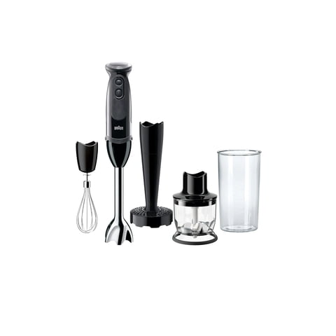 Braun Multiquick 5 Vario - Batidora De Mano (Eje De Mezcla Ss+Picador 1.5C + Triturador + Batidor + Precipitador), Mq5027, Negro