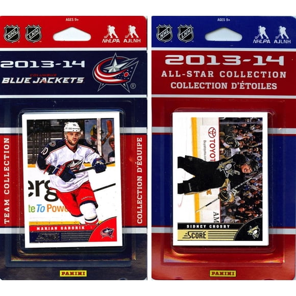 Set del equipo NHL y set de cartas All-Star de los Columbus Blue Jackets