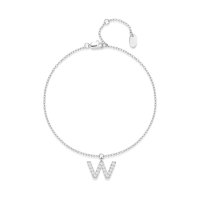 Pulsera Heshpaws S925 Sterling Silver Inicial A-Z Plata