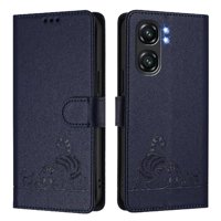 Funda Tipo Cartera Foxdock Para Oukitel C58 Con Soporte, Ranuras, Rfid, Diseño De Gato