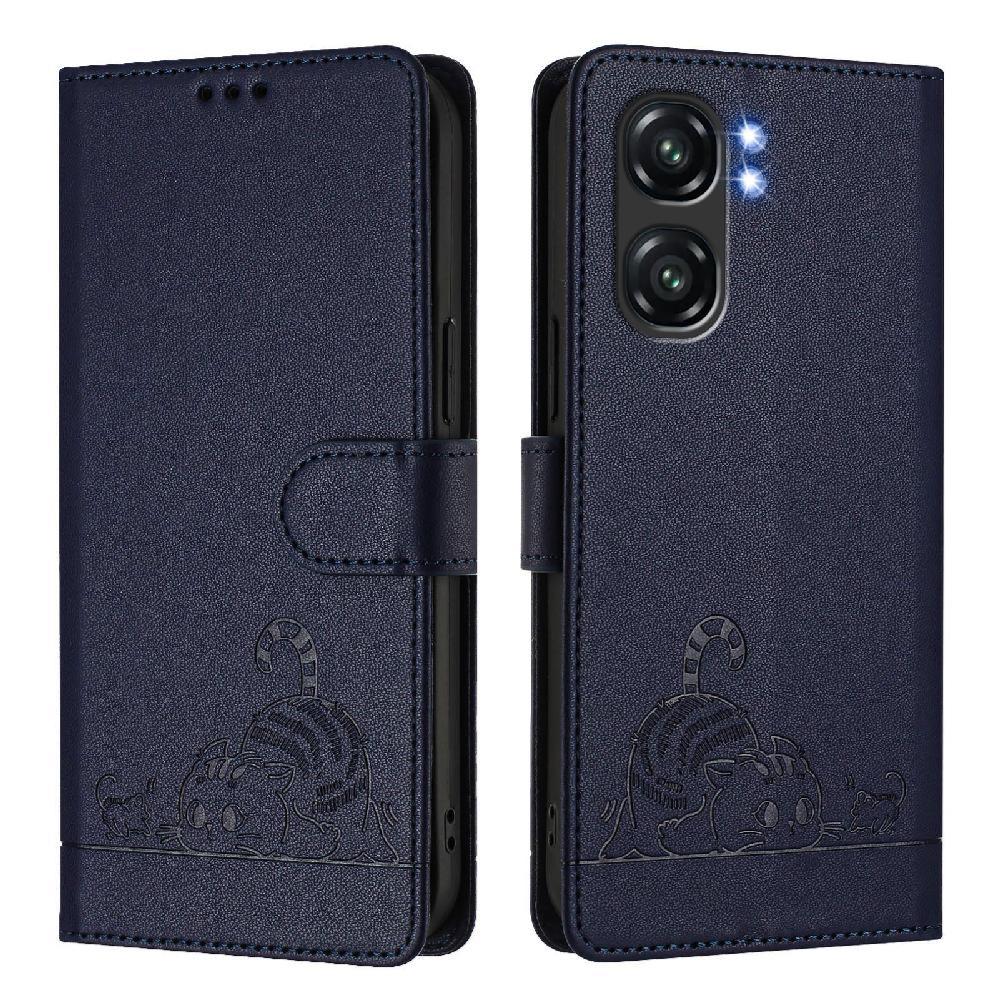 Funda Tipo Cartera Foxdock Para Oukitel C58 Con Soporte, Ranuras, Rfid, Diseño De Gato