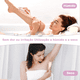 thumbnail image 5 of Afeitadora eléctrica 2 en 1 para mujeres, ideal para piernas, brazos, rostro y zona púbica. Recortadora inalámbrica para bikini con cabezal desmontable, indolora, resistente al agua IPX7, en seco y hú, 5 of 8