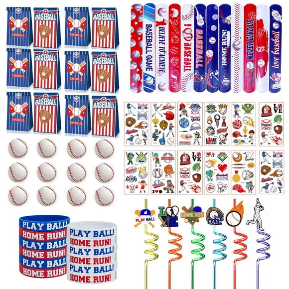Set de regalos para fiestas XIPEGPA de béisbol, 72 unidades, con bolsas y pulseras