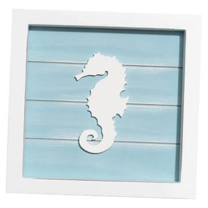 Bothyi - Esculturas De Pared Ocean Theme Beach Placa De Madera Signos Hippocampus