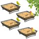 thumbnail image 1 of Alimentador de pájaros TREEHAC 18x18 cm de metal – Pack de 4 para exterior, 1 of 7