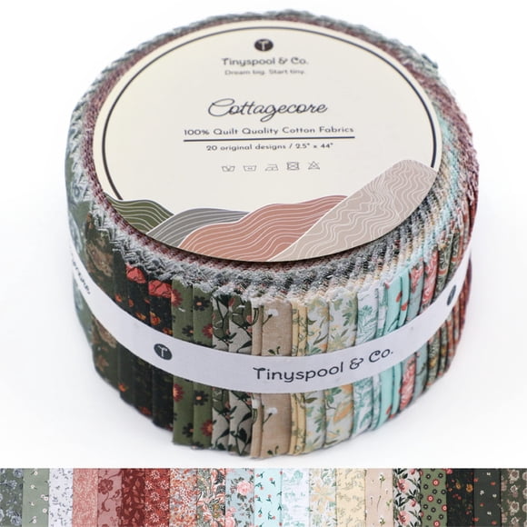 Tiras de tela Jelly Roll Tinyspool & Co. para acolchado, 40 unidades