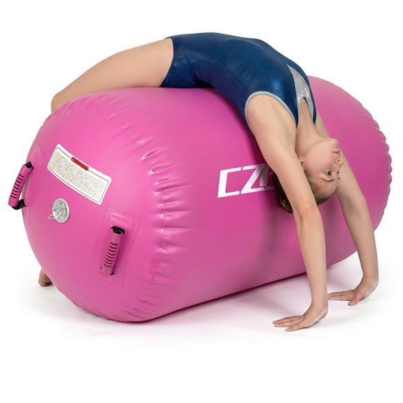 Rodillo de Aire CZGBRO 100 cm x 60 cm Rosa con Bomba Eléctrica