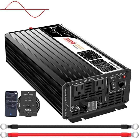 Inversor Xijia 2000W 24V a 120V Onda Senoidal Pura