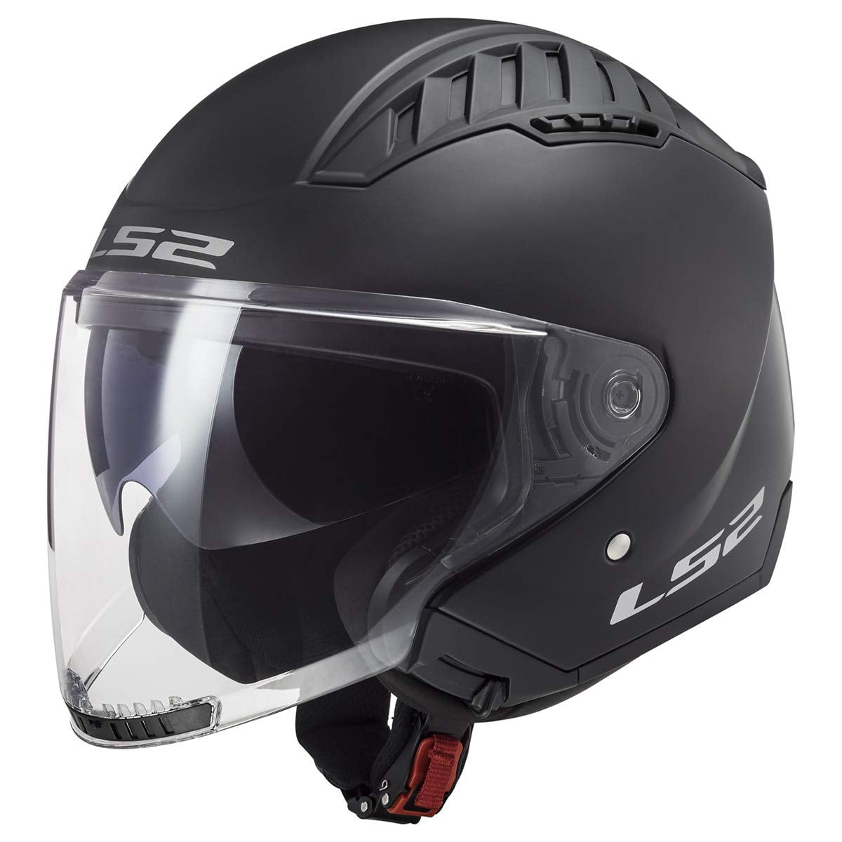 Casco Ls2 Copter Con Cara Abierta, Negro Mate, 2xl, Para Adulto