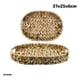 thumbnail image 2 of Bandeja Tejida Resistente Cesta Tejida Ovalada 37x25x6cm Beige, 2 of 2