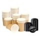 thumbnail image 1 of X150 Vaso Kraft Vasos Cafe Vaso Polipapel Liso C/tapa 8oz Vasos Termicos Desechables Vaso Café Vasos, 1 of 10