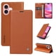 thumbnail image 4 of Funda Billetera de Cuero para iPhone 16 con Tarjetero y Soporte - Tapa Magnética Marrón, 4 of 6