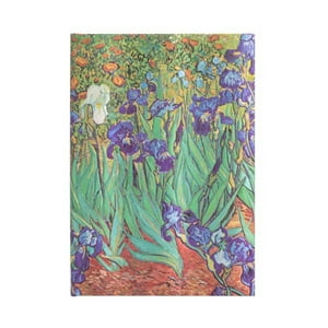 Paperblanks - Libreta Van Gogh, Los Lirios (Van Gogh’S Irises) Midi Tapa Dura Con Lineas