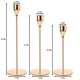thumbnail image 2 of Set 3 Candelabros Porta Velas Dorado Decora Centro De Mesa dorado, 2 of 9