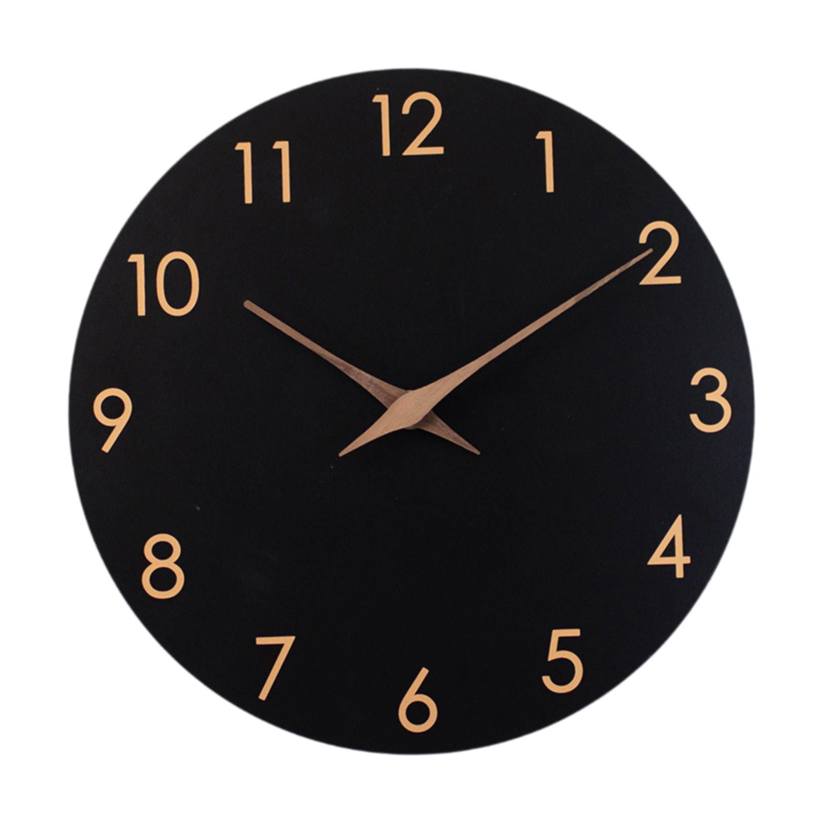 Bothyi - Reloj De Pared Silencioso Minimalista Arte De La Pared Decoración Para Cocina Hotel Cocina Isla Negro