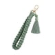 thumbnail image 3 of Macrame Llavero Pulsera Mujer Billetera Encantos Portátil Llavero Cadena Titular Verde, 3 of 5