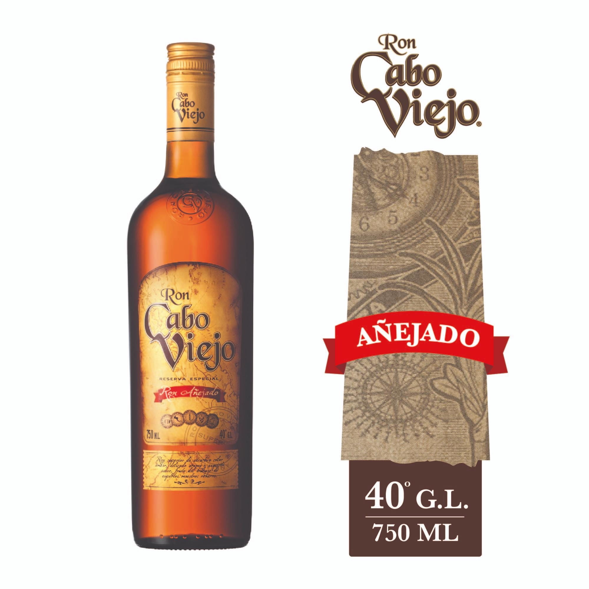 Ron Dorado 40° Botella 750 cc Cabo Viejo