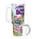 thumbnail image 3 of Equestria Girls Vaso aislado de acero inoxidable con asa, diseño temático, regalo para familia, amigos y fans; incluye pajita y encaja en el portavasos estándar, 40 oz, 3 of 6