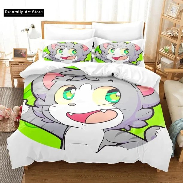 AcenixBedding Set Cute Quilt Cover Bed Cover With Pillowcase Boys Adult Home Textile