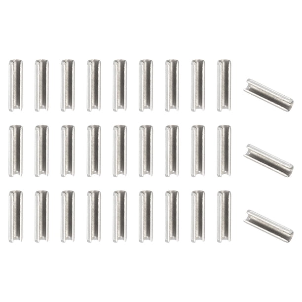 Uxcell Pasador de Resorte Ranurado de Acero Inoxidable 304 Pasadores de Rodillo Divididos Pasador de Resorte para Reparación de Mejoras del Hogar 1/8" x 1/2" 50 Piezas
